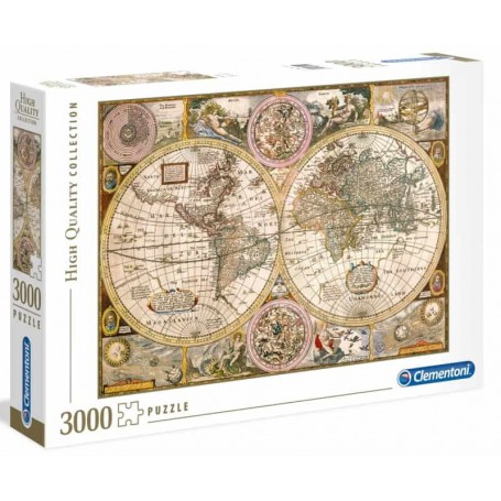 Clementoni - Puzzle Mapa Antigo 3000 peças