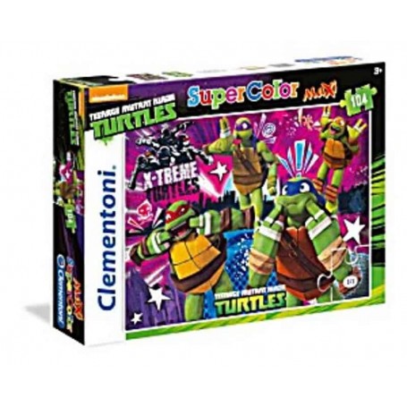 Clementoni - Puzzle Tartarugas Ninja Maxi 104 Peças