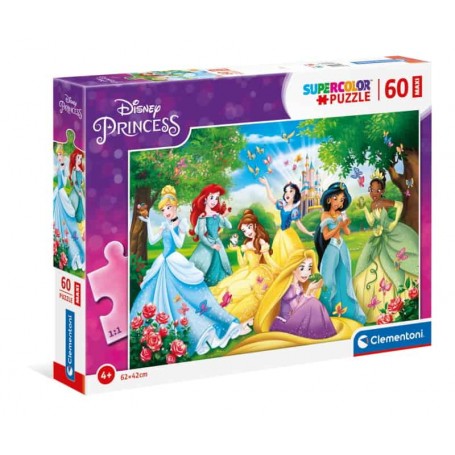 Clementoni Supercolor Puzzle - Puzzle Princesas de 60 Peças