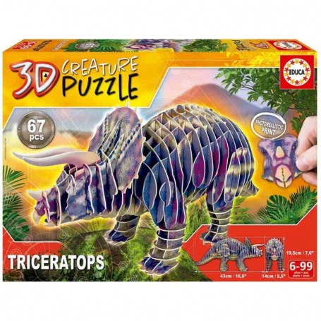 Educa - Puzzle 3D Triceratops