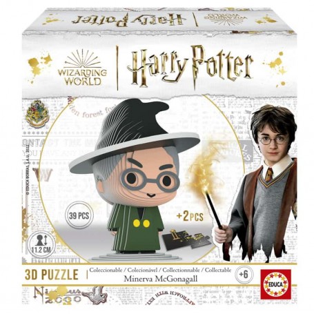 Educa - Puzzle Harry Potter 3D: Minerva Mcgonagall com 39 Peças