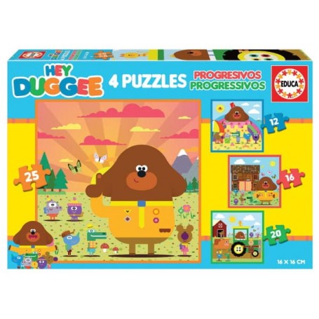 Educa - Puzzle Progressivo Hey Duggee 12-16-20-25 peças