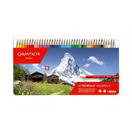 Carand'Ache - Caixa Metálica de 80 Lápis de Cor: Prismalo Aquarelle