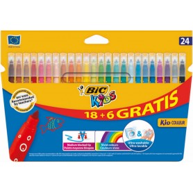 Bic - Canetas De Cor Bic Kids 18+6 Bic - Canetas De Cor Bic Kids 18+6