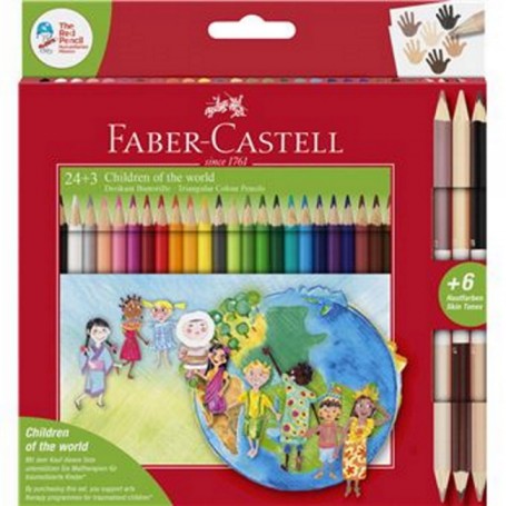 Faber-Castell - Lápis Cor + 3 Bicolor Tons Pele