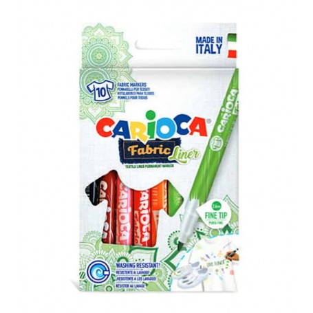 Carioca - Marcador Carioca Para Tecido Com 10 Unidades