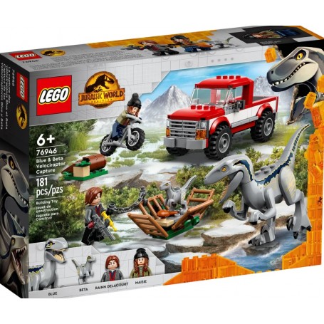 Lego - Jurassic World: Captura Dos Velociraptores Blue e Beta