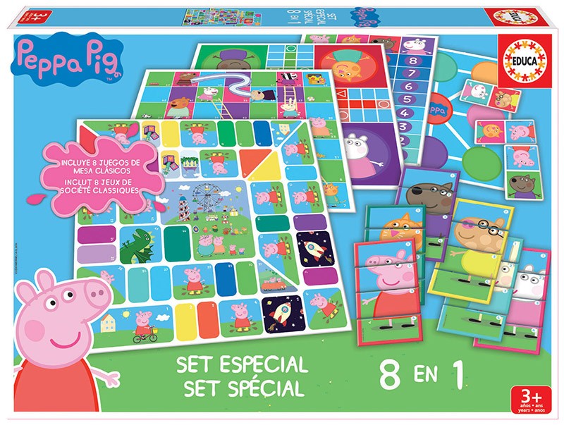 Jogo de Mesa Peppa Pig 8in1  (ES-FR)