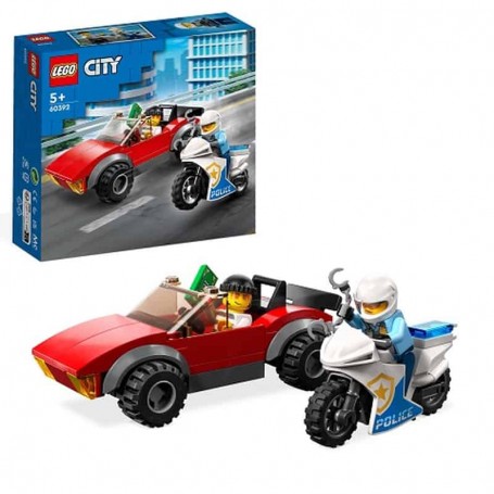 Lego City - Perseguição De Carro Com Moto Da Polícia
