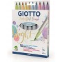 Giotto - Canetas Turbo Soft Brush: 10 Cores Pastel