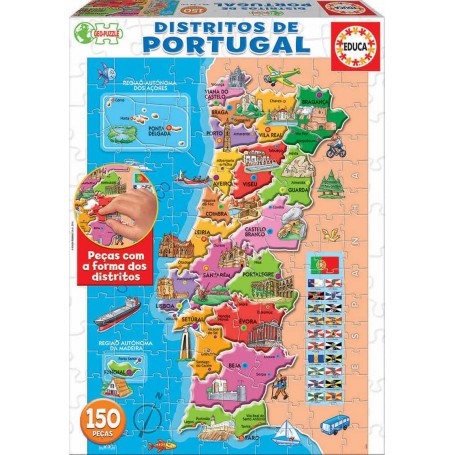 Educa - Puzzle Mapa de Portugal 150 Peças