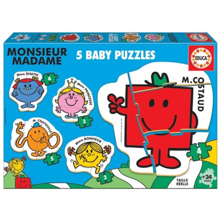 Educa - Puzzle Progressivo Baby Monsieur Madame