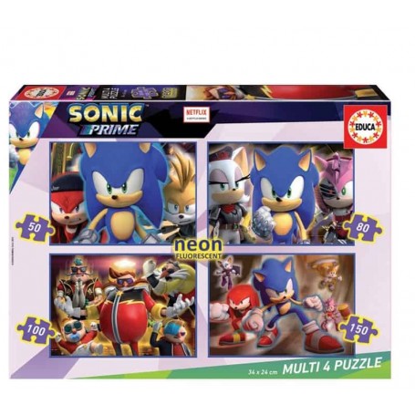 Educa - Puzzle Multi 4 Sonic Prime Neon