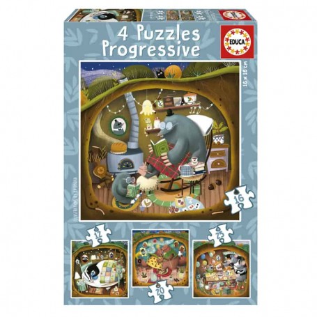Educa - Puzzle Progressivo Contos do Bosque 12-16-20-25 peças