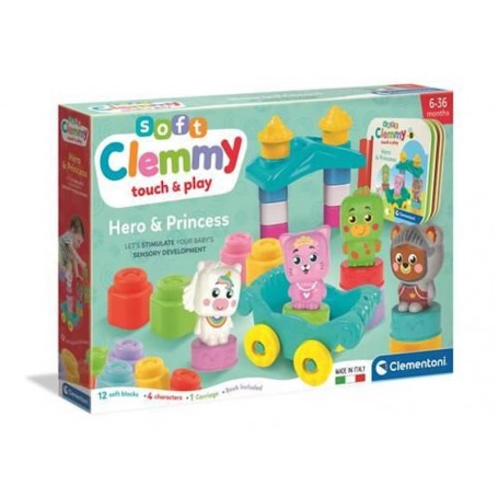 Clementoni - Soft Clemmy: Hero e Princess Playset