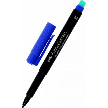 Faber-Castell - Marcador Permanente Azul, Ponta M