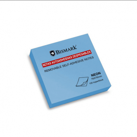 Bismark - Bloco de Notas Adesivo, Azul, 76X76mm