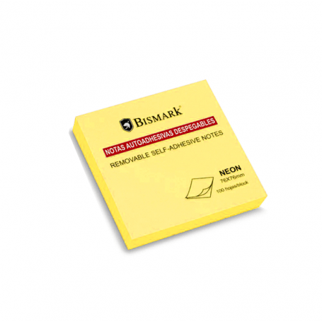 Bismark - Bloco de Notas Adesivos, Amarelo, 76X76mm