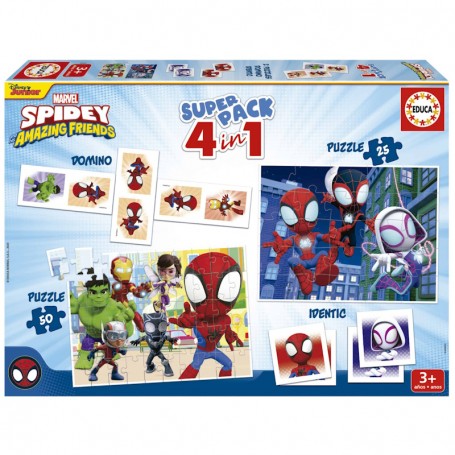 Educa - Superpack 4 em 1: Spidey e Amigos