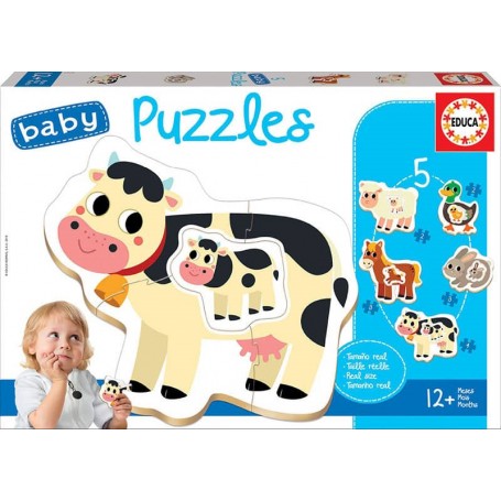 Educa - 5 Puzzles Animais Domésticos