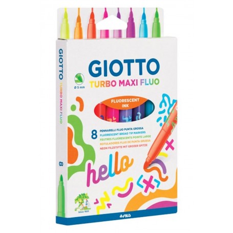 Giotto - Caneta Turbo Maxi Fluo 8 Cores