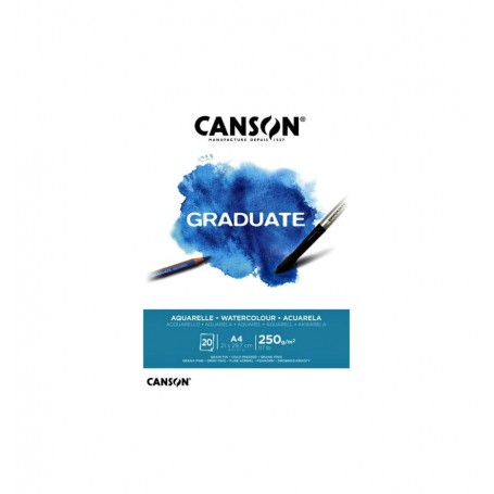 Canson - Bloco Graduate Aguarela, A4, 250Gr