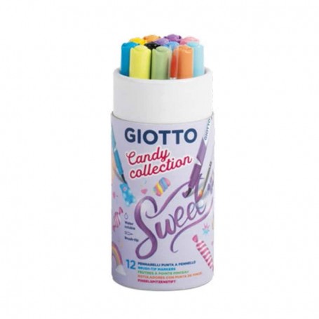 Giotto - Coleção Candy: Caixa Com 12 Brush Pen
