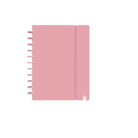 Carchivo - Caderno Smart Notebook Ingeniox Foam, A4, 80 Folhas, Pautado, Rosa Pastel