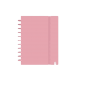 Carchivo - Caderno Smart Notebook Ingeniox Foam, A4, 80 Folhas, Pautado, Rosa Pastel