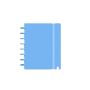 Carchivo - Caderno Smart Notebook Ingeniox Foam, A5, 80 Folhas, Pautado, Azul Pastel