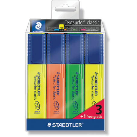 Staedtler - Marcadores Fluorescentes Textsurfer Classic 3+1