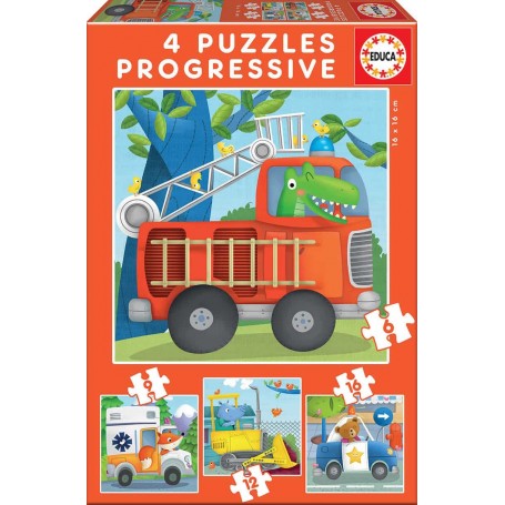 Educa - Puzzle Progressivo Patrulha de Resgate 6+9+12+16 Peças