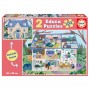 Educa - Puzzle 2X100 Peças Casa Dentro e Fora