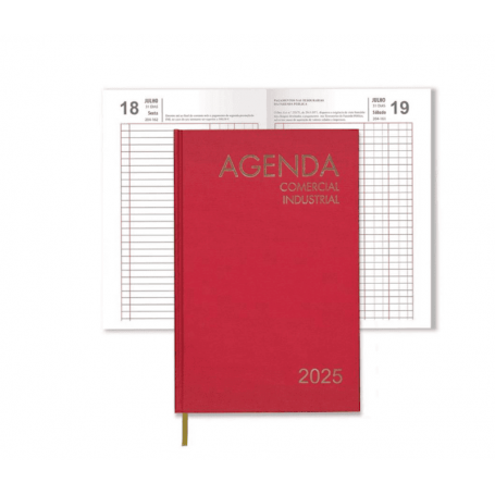 Firmo - Agenda Comercial e Industrial, 18.5X29, Vermelho 2025