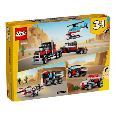 Lego Creator - Camião Plataforma com Helicóptero