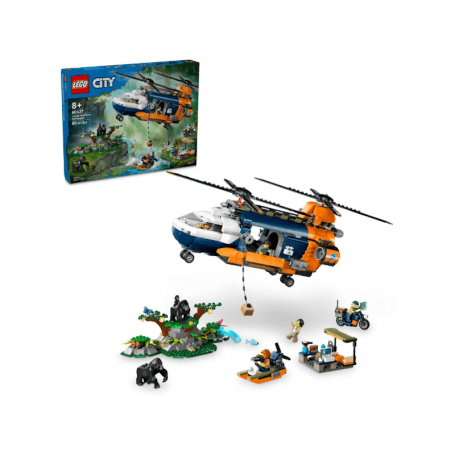 Lego City - Helicóptero Explorador da Selva No Acampamento Base 60437