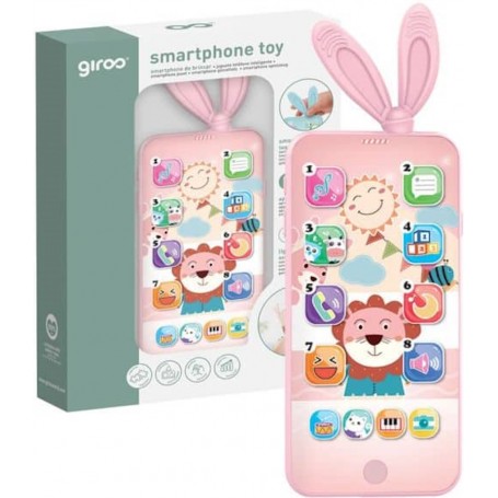 Giros - Baby Telemóvel Infantil com Luz e Sons, Cor de Rosa