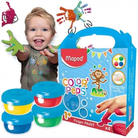 Maped - Caixa Pintura a Dedos, 4x80g