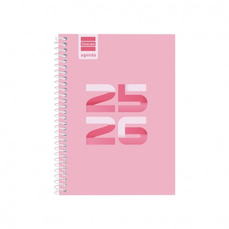 Finocam - Agenda Escolar, 2025-2026, Diva Rosa, 120x164mm, Semana Vista