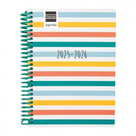 Finocam - Agenda Escolar, 2025-2026, Diva Colors, 120x164mm, Semana Vista