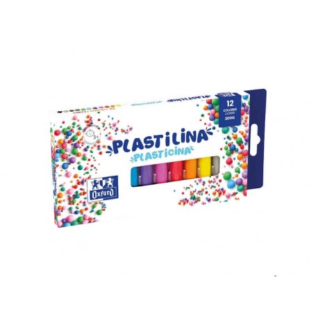 Oxford - Plasticina 12 Cores 200Gr