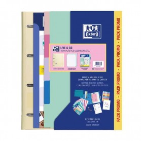 Oxford - Pack Ebinder A4 com Folhas Pautadas e Separadores Pastel Oxford - Pack Ebinder A4 com Folhas Pautadas e Separadores Pastel