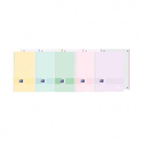 Oxford - Caderno EBK1 A4, 80 folhas, Pautado, Cor Pastel