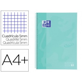 Oxford - Caderno EBK1, A4, 80 Folhas Quadriculadas, 5X5, Verde Pastel Oxford - Caderno EBK1, A4, 80 Folhas Quadriculadas, 5X5, Verde Pastel