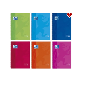 Oxford - Caderno Espiral, A4, Capa Dura, 80 Folhas Quadriculadas, Cores Sortidas Oxford - Caderno Espiral, A4, Capa Dura, 80 Folhas Quadriculadas, Cores Sortidas