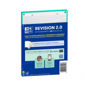 Oxford - Fichas de Revisão 2.0, A5, 30 Folhas Quadriculadas, Verde Oxford - Fichas de Revisão 2.0, A5, 30 Folhas Quadriculadas, Verde
