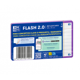 Oxford - Flashcards 2.0, 75X125, 30 Folhas Pautadas, Lilás Oxford - Flashcards 2.0, 75X125, 30 Folhas Pautadas, Lilás