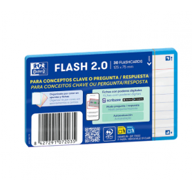 Oxford - Flashcards 2.0, 75X125, 30 Folhas Pautadas, Azul Turquesa Oxford - Flashcards 2.0, 75X125, 30 Folhas Pautadas, Azul Turquesa