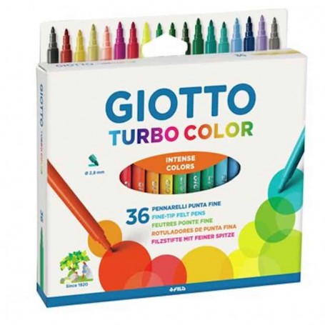 Giotto - Caixa de 36 Marcadores Turbo Color Hang Tab