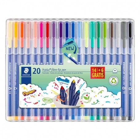 Staedtler - Marcadores Triplus Color 14+6 unidades